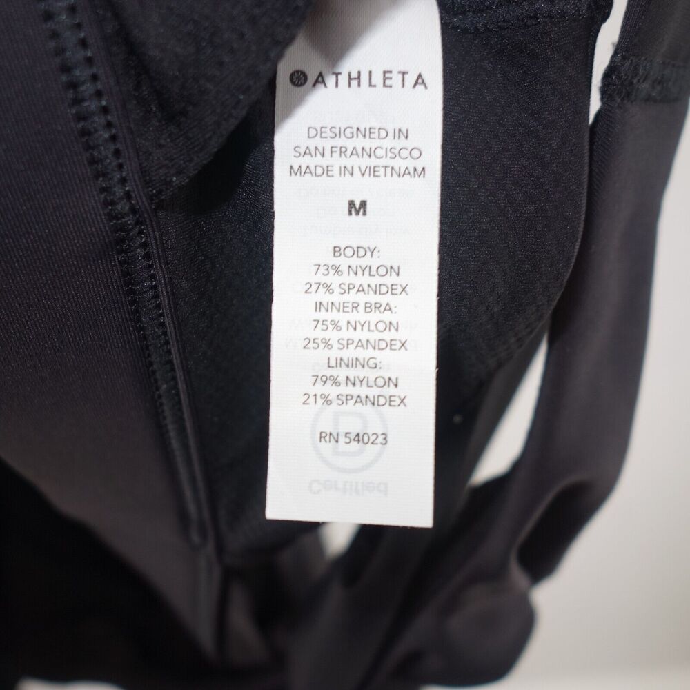 Athleta Women's Medium Tank Top 2-In-1 Ultimate Support Sleeveless Black NEW - Picture 7 of 8